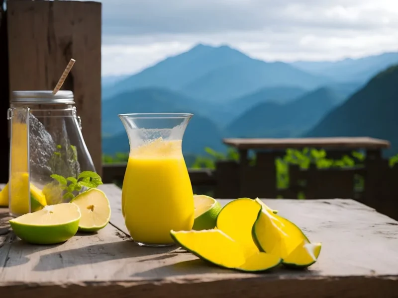 Batido de lima plátano y mango