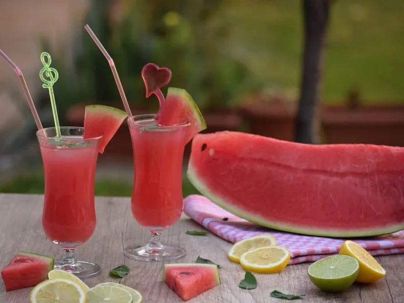 Batido de sandia con menta
