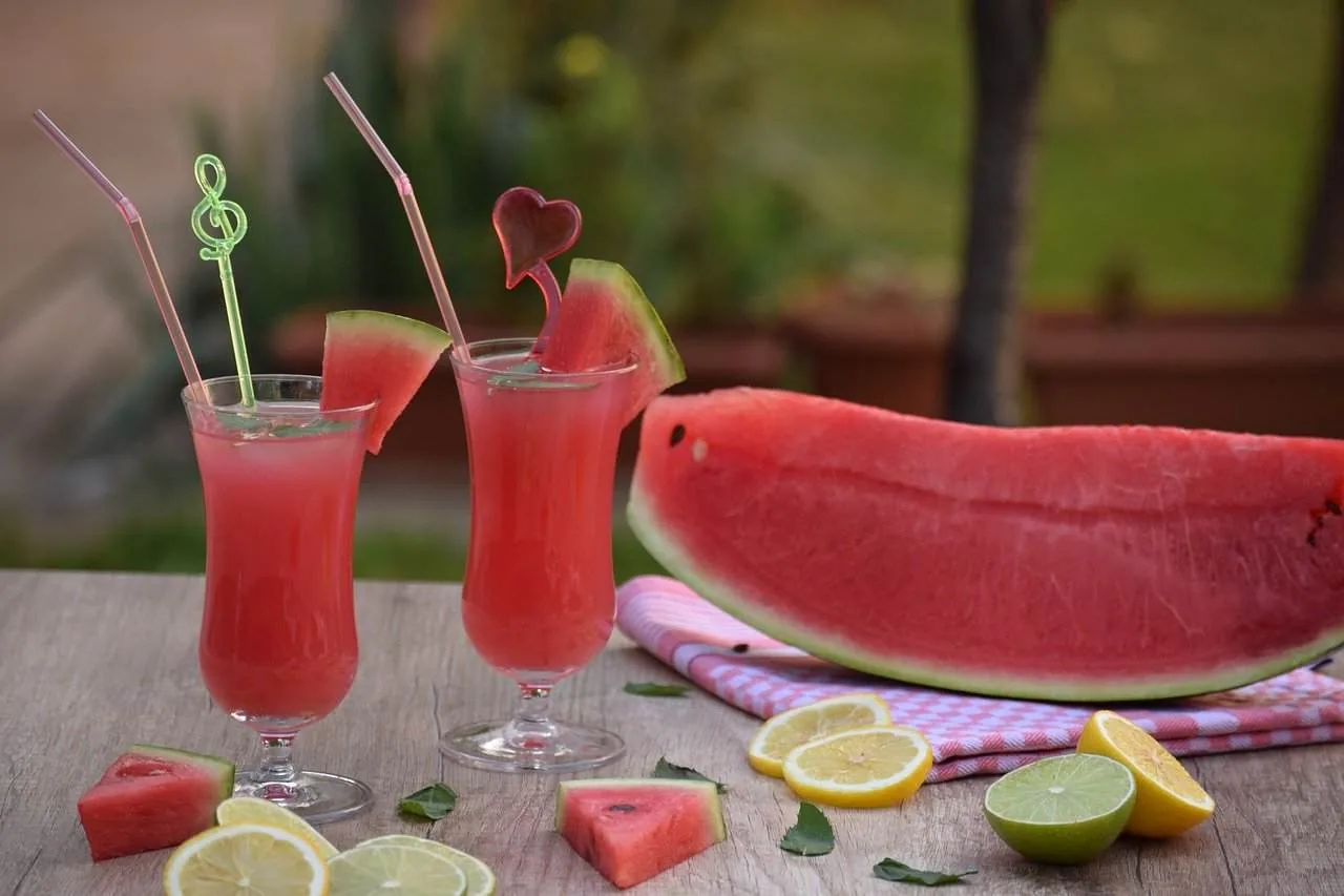 Batido de sandia con menta