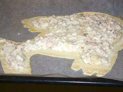 Pez hojaldre relleno