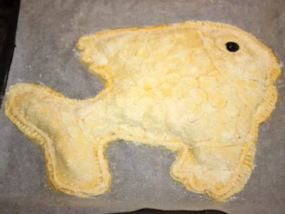 Pez hojaldre relleno