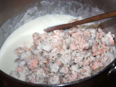 Pez hojaldre relleno