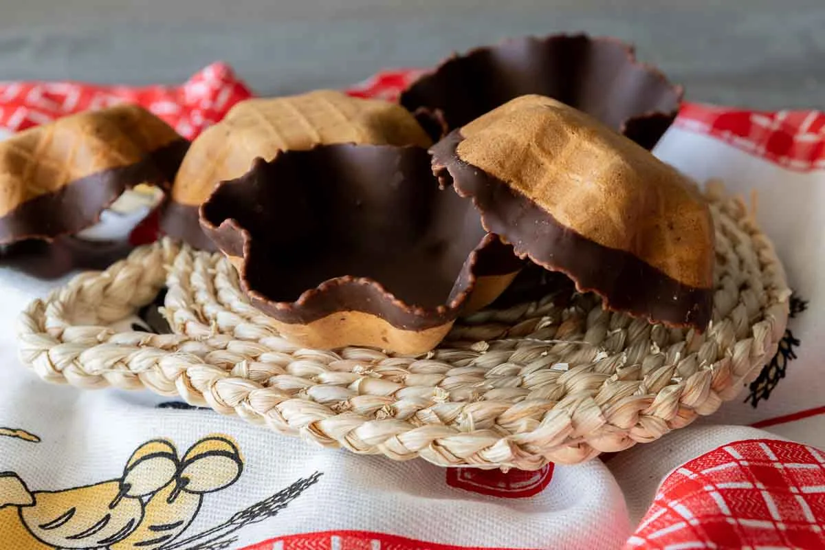 Tulipas cubiertas con chocolate
