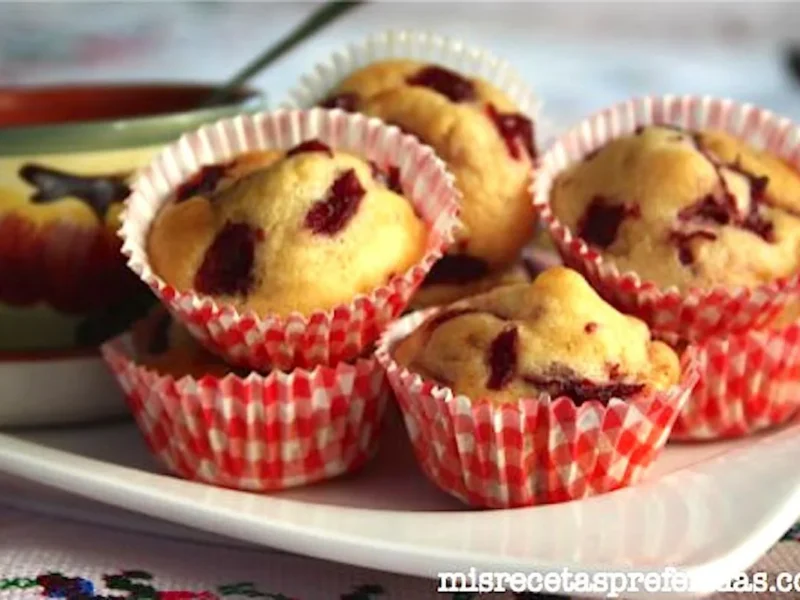 Mini Magdalenas de yogur con arándanos