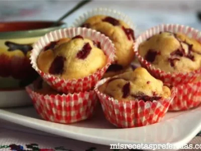 Mini Magdalenas de yogur con arándanos