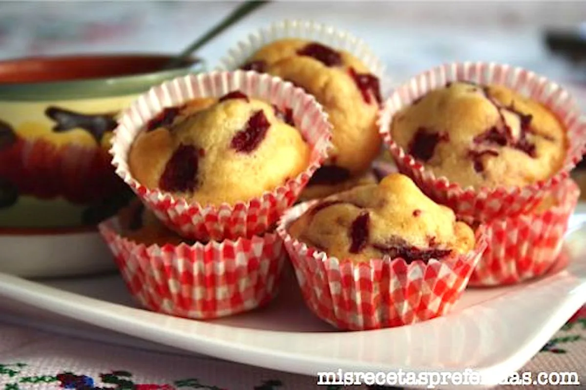 Mini Magdalenas de yogur con arándanos