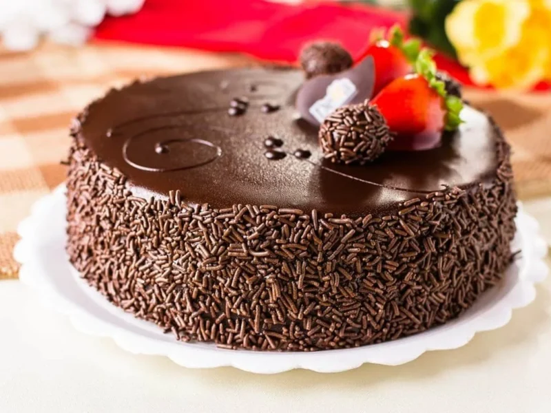 Bizcocho de limón con cobertura de chocolate