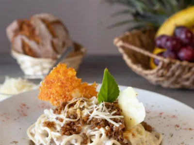 Espaguetis a la Crema