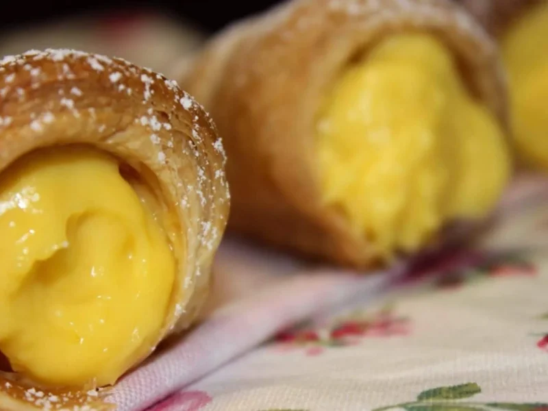 Canutillos rellenos de crema