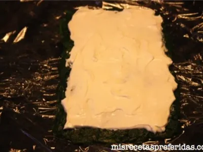 Delicia de espinacas con queso y pimiento