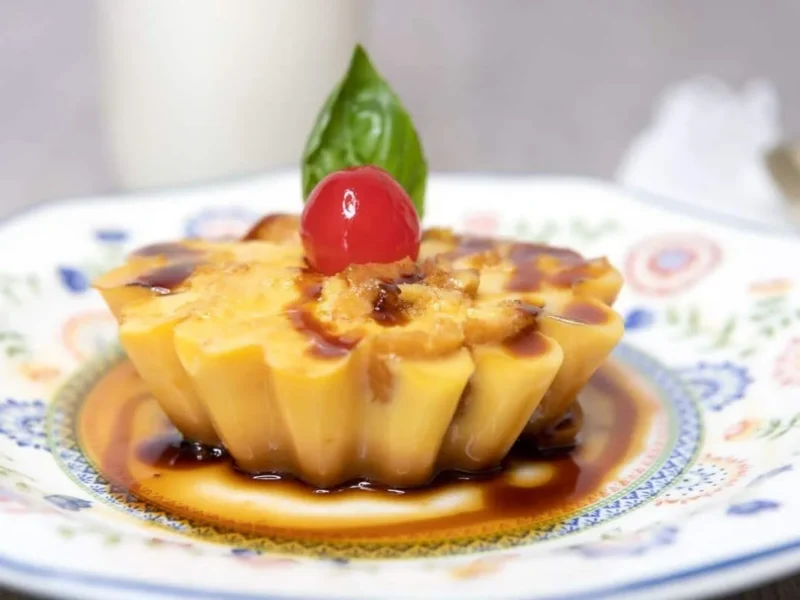 Flan con magdalenas