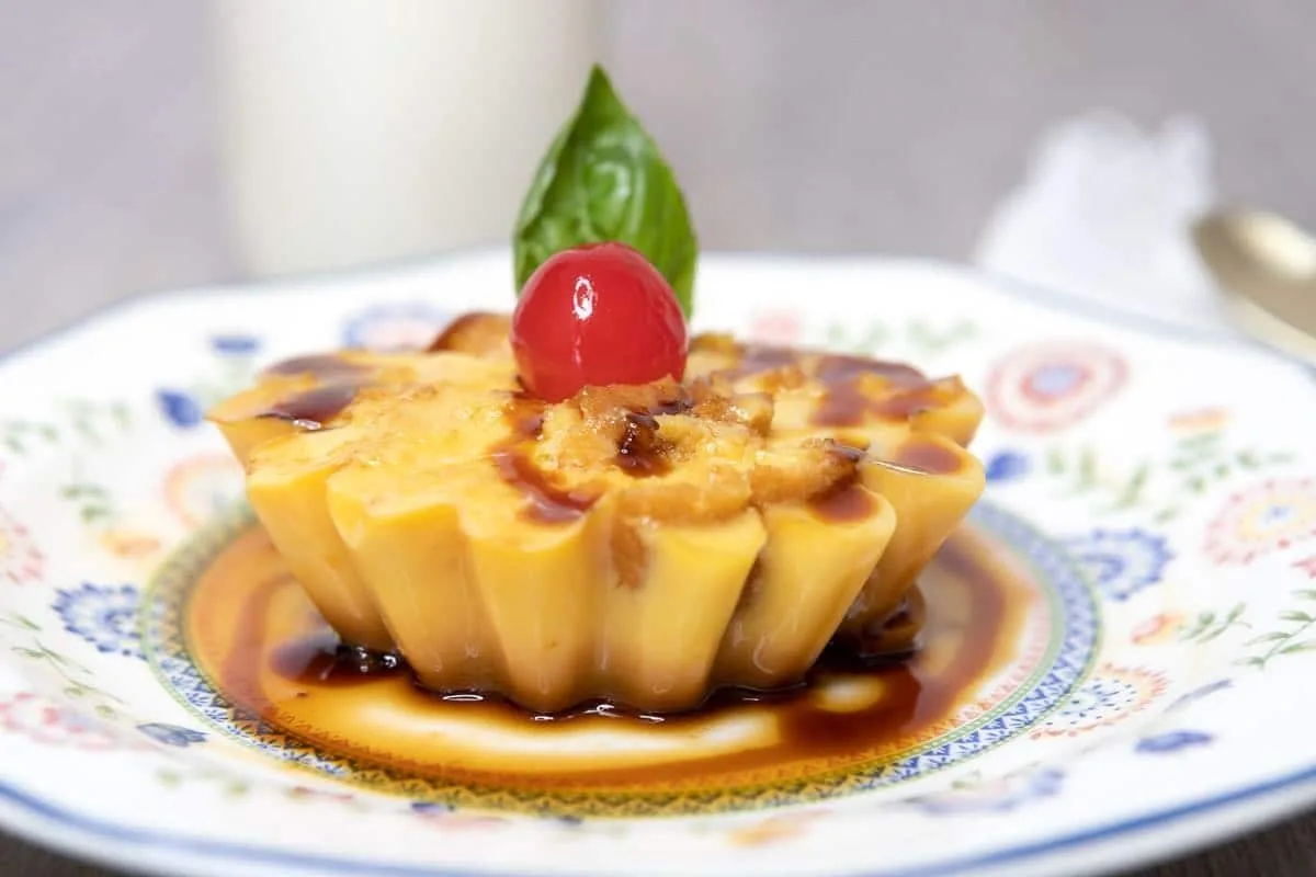 Flan con magdalenas