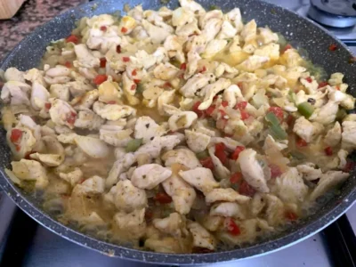 Mini pizzas de pollo