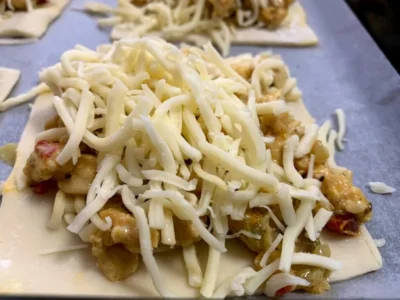 Mini pizzas de pollo