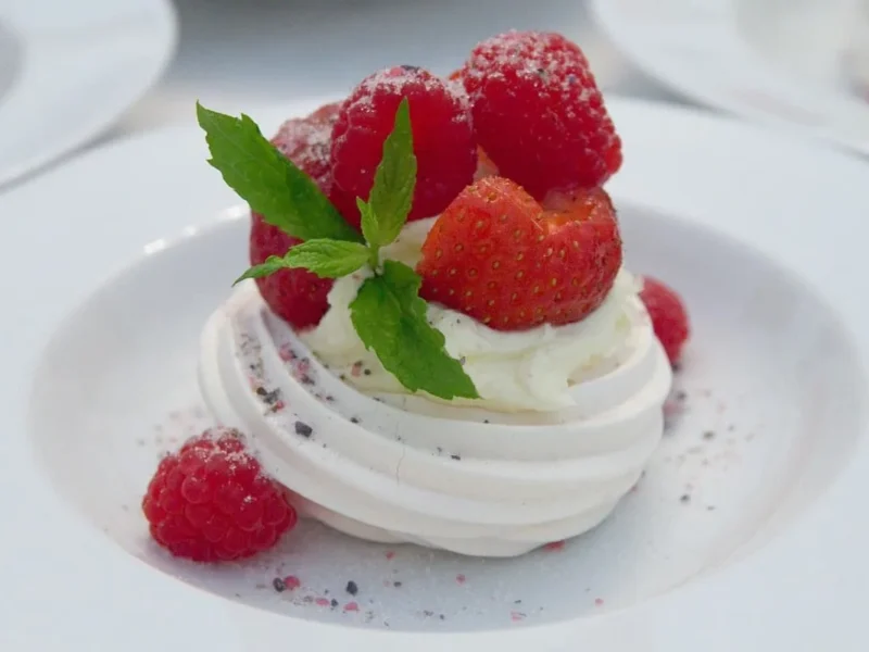 Crema chantilly con fresas