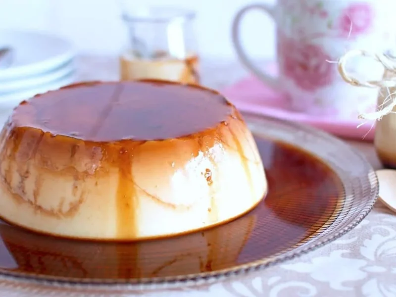 Flan de nata y queso
