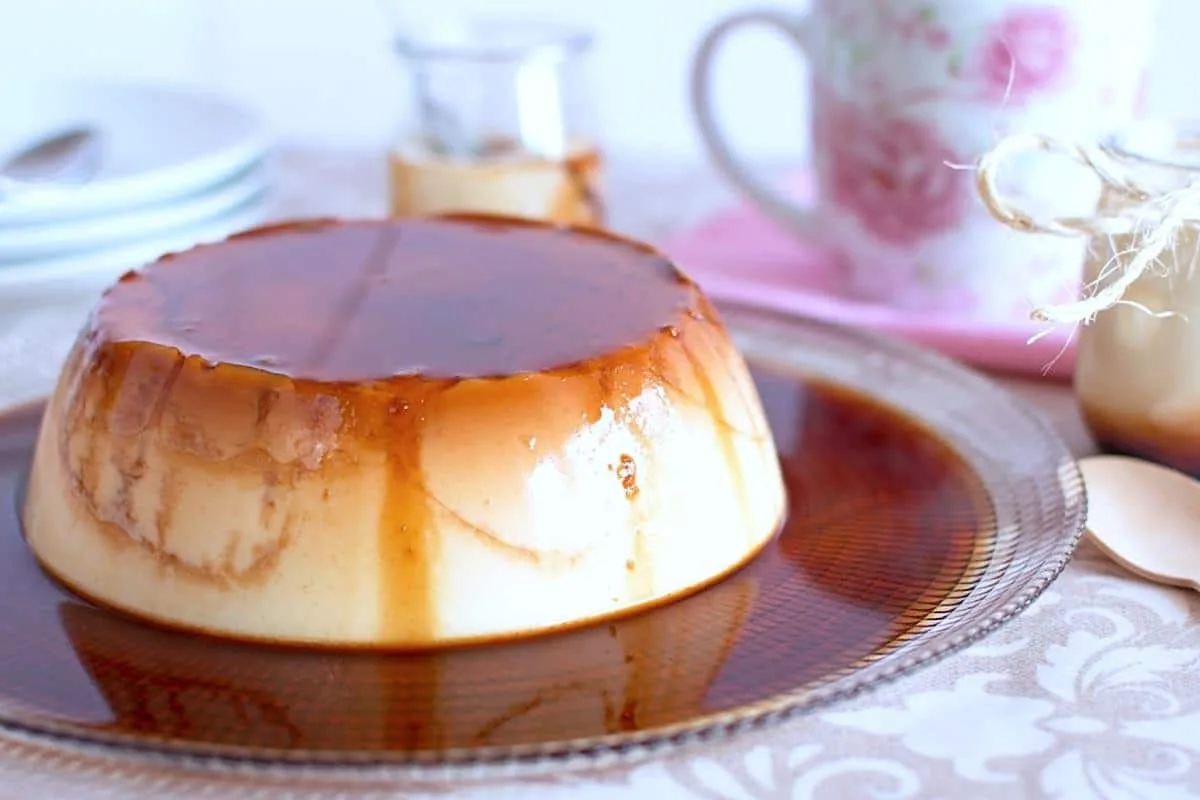 Flan de nata y queso