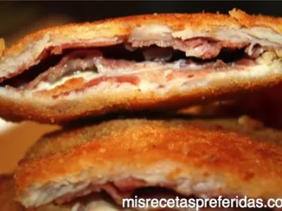 Libritos de lomo con jamón serrano y queso