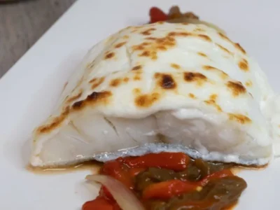 Lomo de bacalao Gratinado con Ali-oli