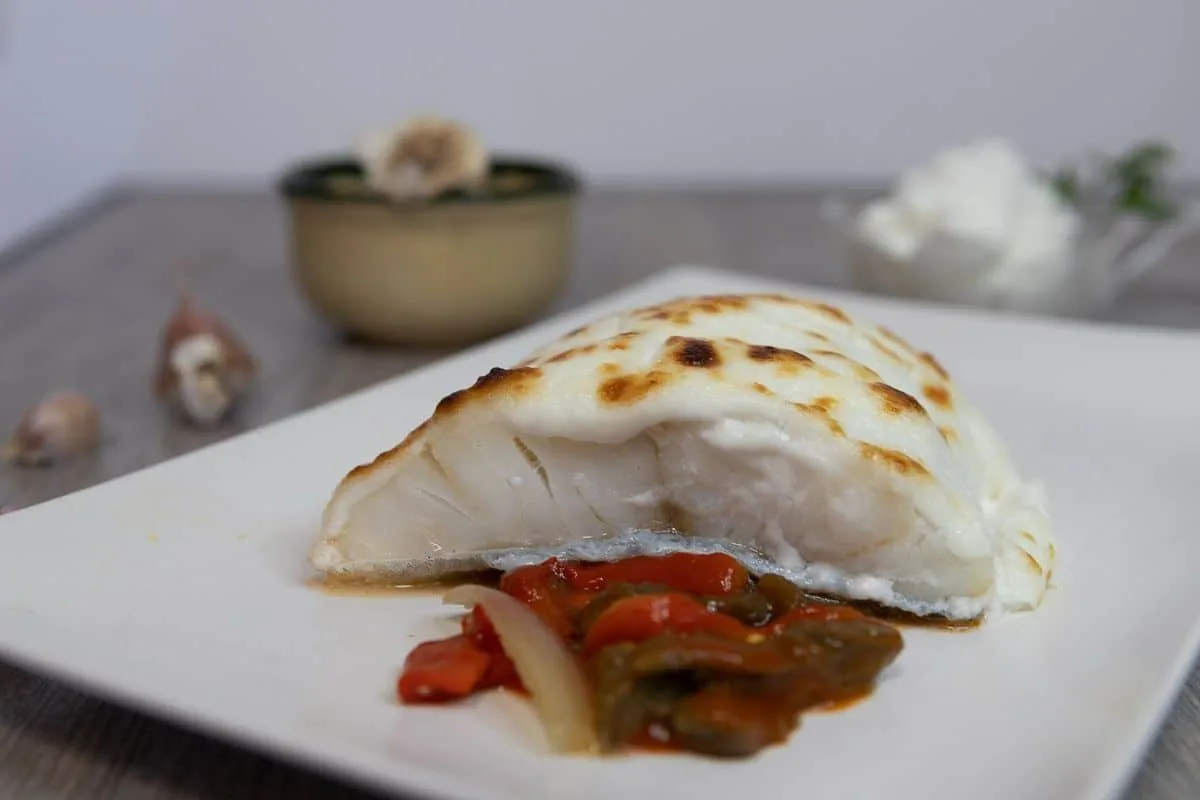Lomo de bacalao Gratinado con Ali-oli