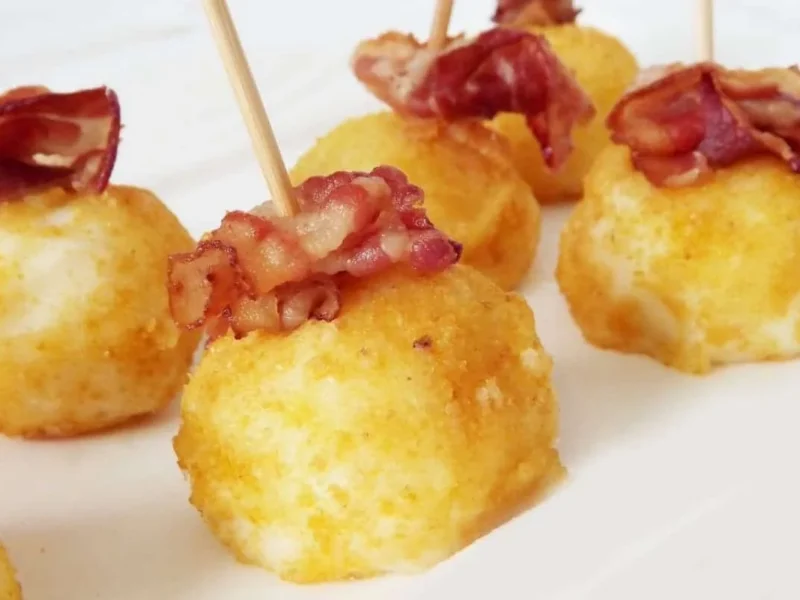 Merengues de patatas con beicon