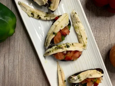 El salpicón de mejillones y boquerones