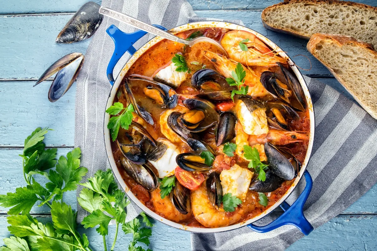 Zarzuela de pescado y marisco