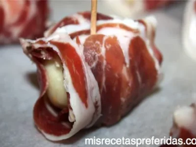 Bolitas de patata rellenas de paté envueltas con crujiente jamón ibérico