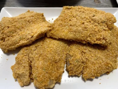 Escalope crujiente de merluza