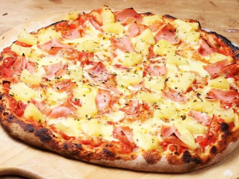 Pizza con piña