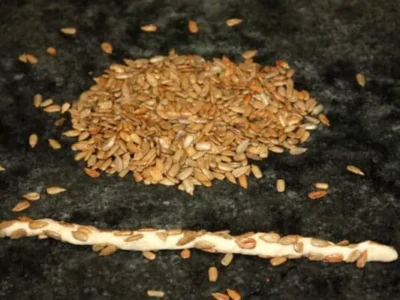 Bastones de pan con pipas