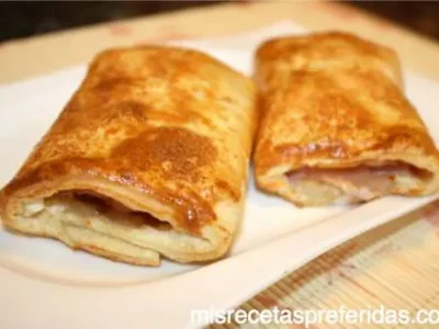 Cañas de jamón dulce y queso