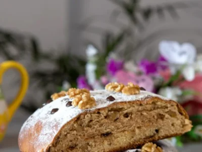 Pan con chocolate y nueces