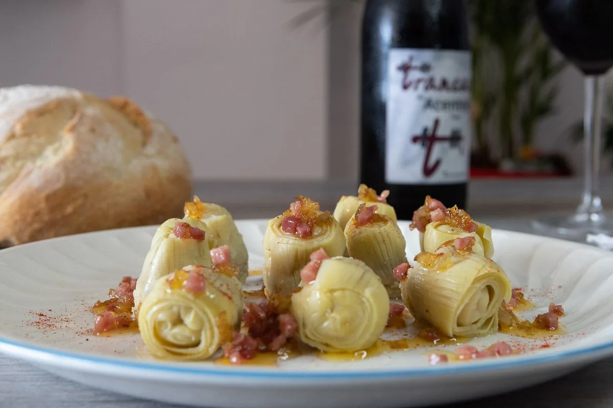Alcachofas con jamón