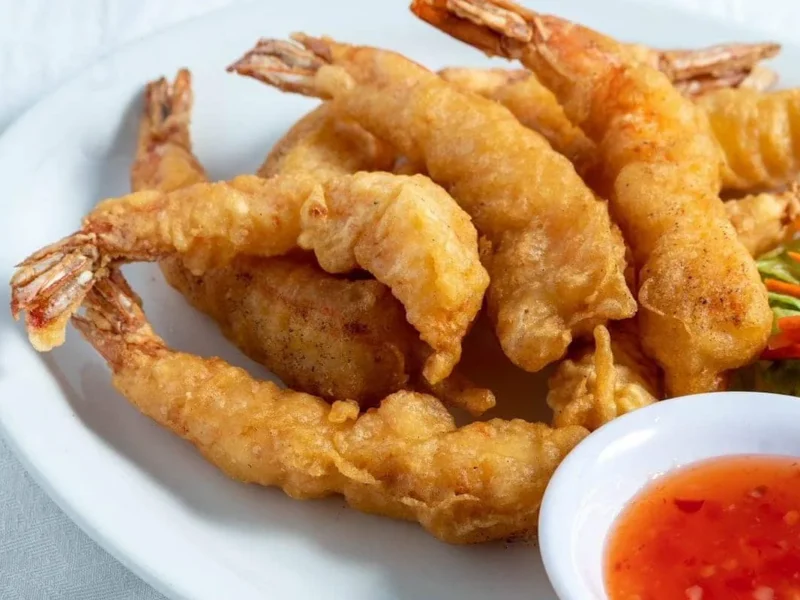 Gambas en tempura