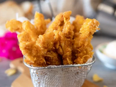 Tiras de pollo crujientes