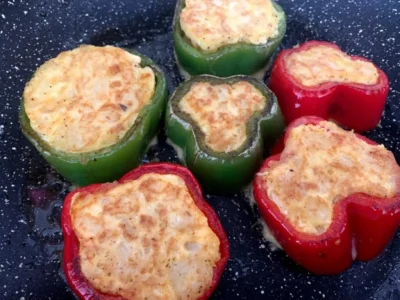 Pimientos rellenos de tortilla de patatas