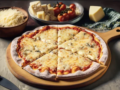 Pizza casera seis quesos