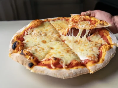 Pizza casera seis quesos