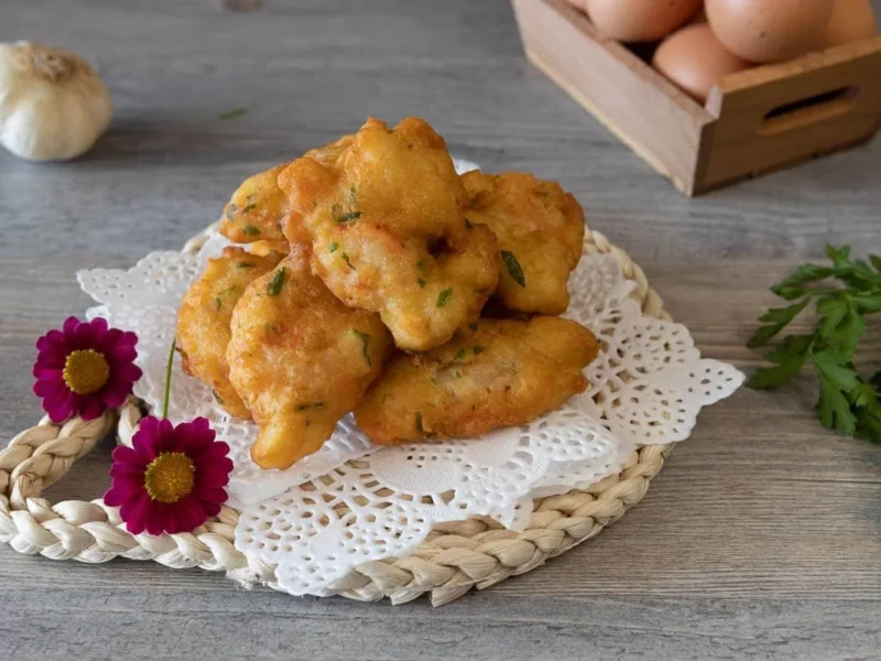 Tortillitas de pescado y gambas
