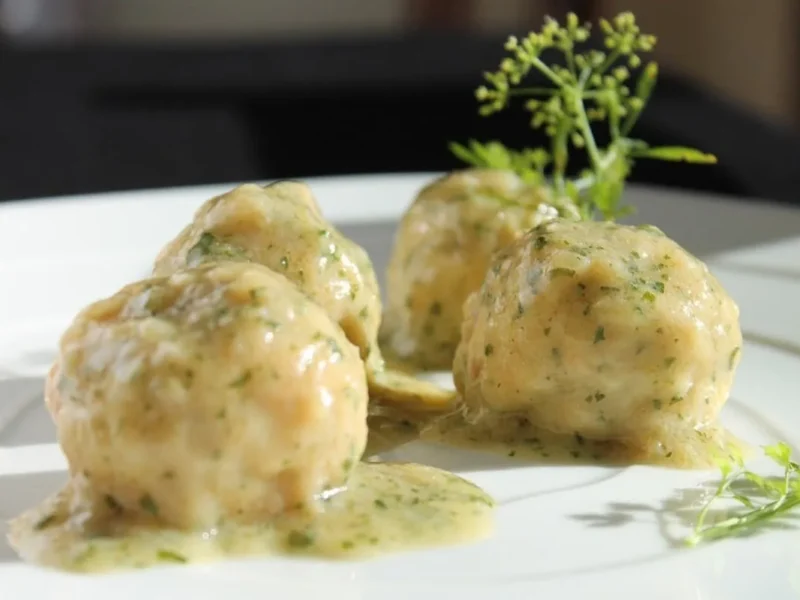 Albóndigas de rape y gambas