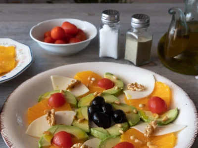 Ensalada de aguacate y naranja