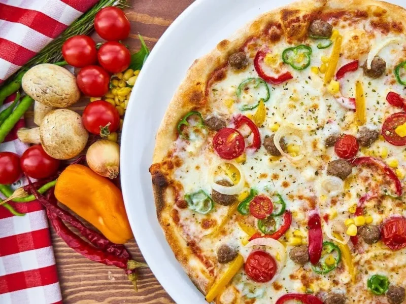 Pizza de pimientos