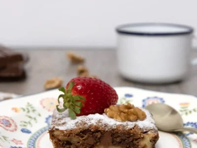 Brownie de chocolate con nueces