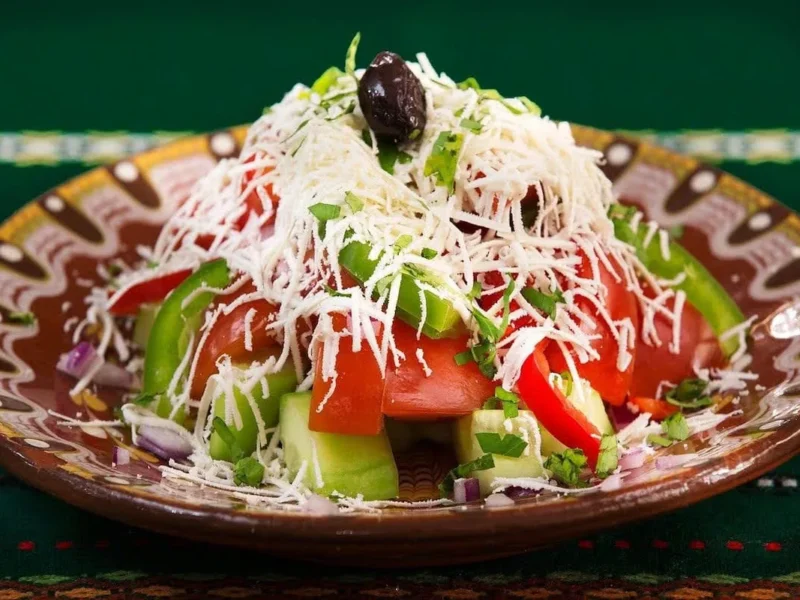 Ensalada con queso rallado