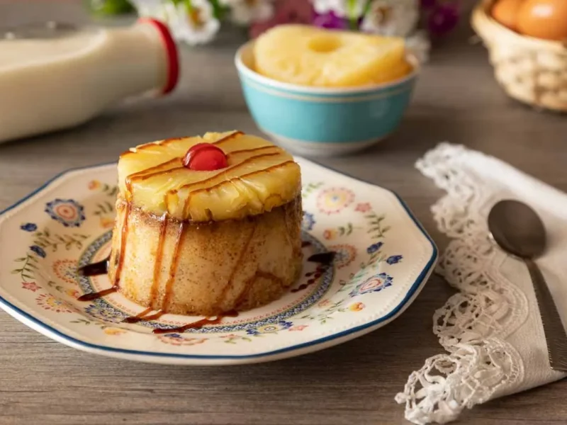 Flan de piña