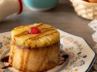 Flan de piña