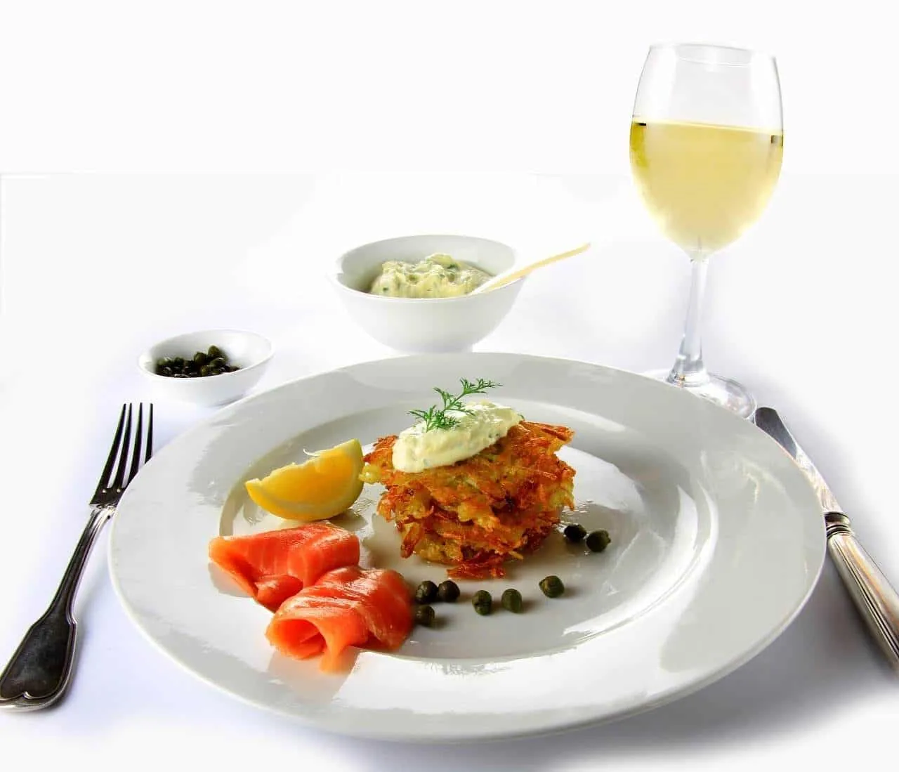 Tapas de patata y salmón