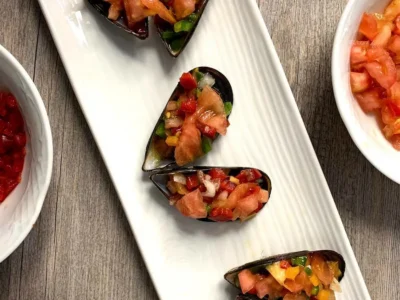 Mejillones con verduras