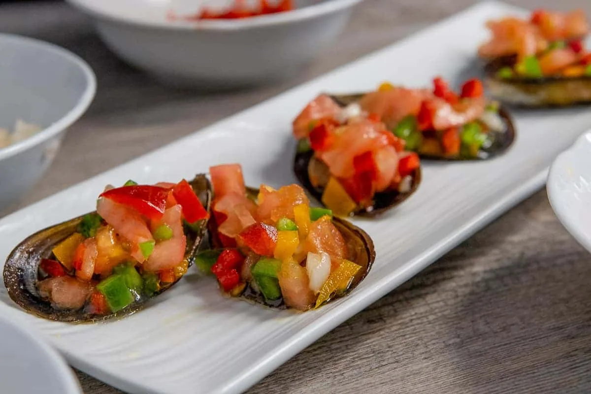 Mejillones con verduras